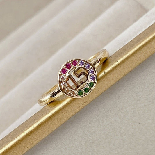 Anillo Chapa de Oro Ajustable ACO300-4