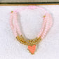 Pulsera Cristal y de Chapa de Oro COP1945-3