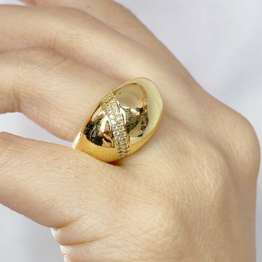 Anillo Chapa de Oro Ajustable ACO1060-1