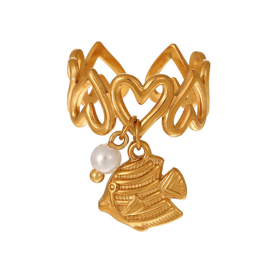 Anillo de Acero Inoxidable Ajustable RAI849-1