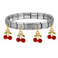 Pulsera de Acero Inoxidable y Dije de Chapa de Oro PAI870-2