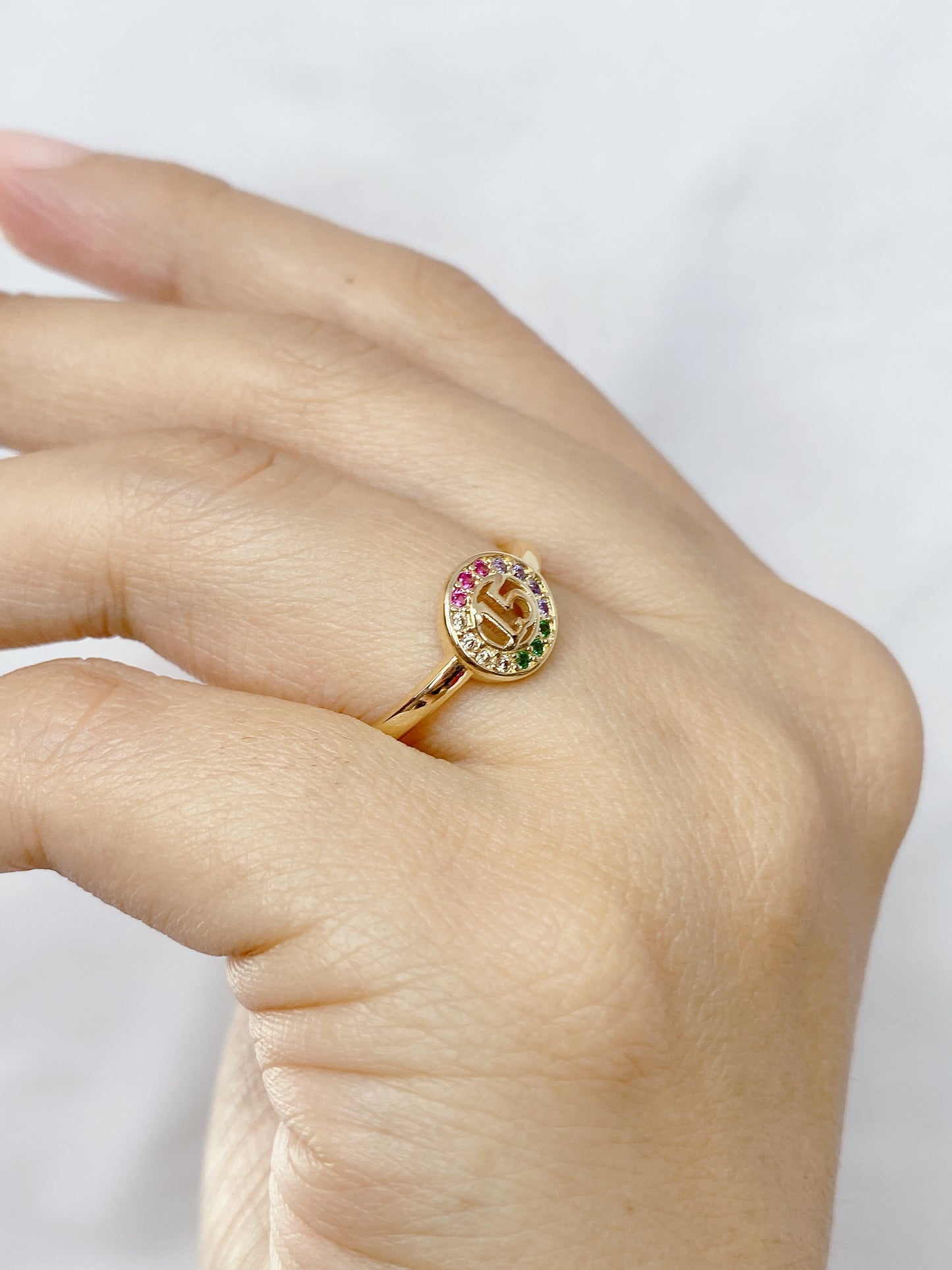 Anillo Chapa de Oro Ajustable ACO300-4