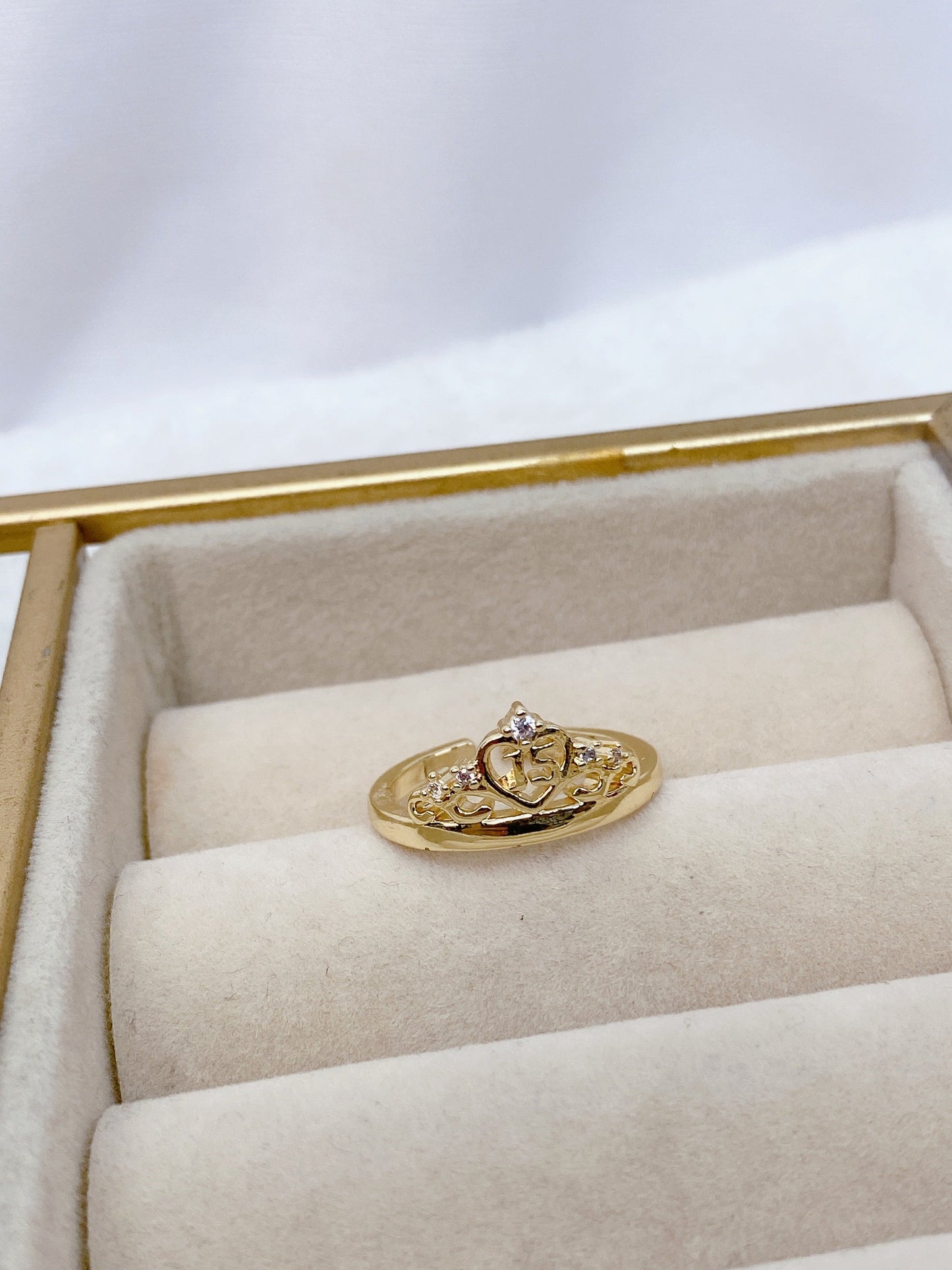 Anillo Chapa de Oro Ajustable ACO301-1