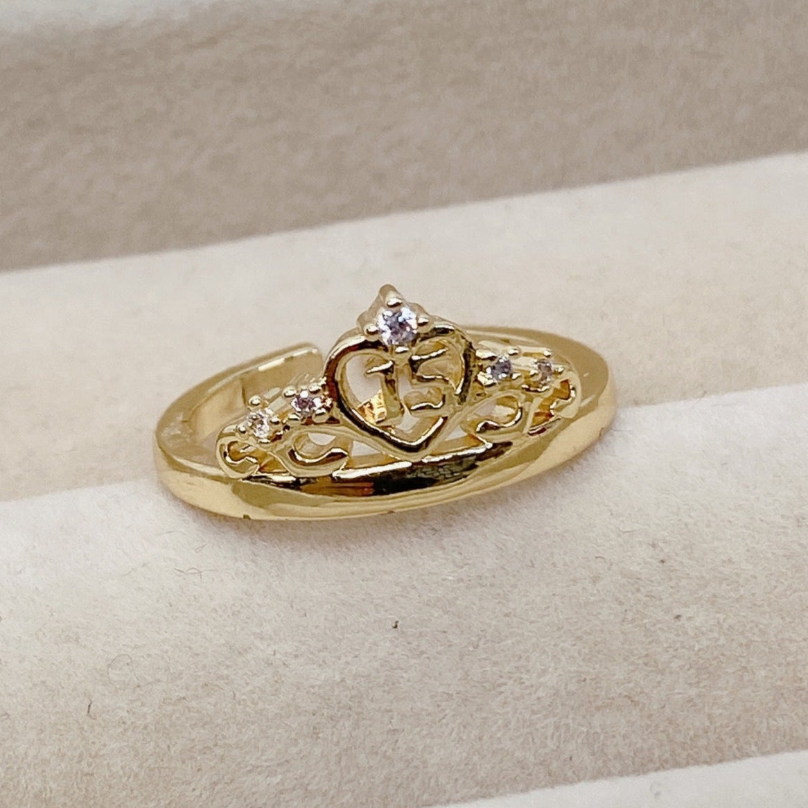 Anillo Chapa de Oro Ajustable ACO301-1