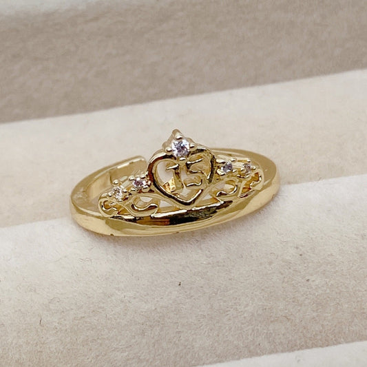 Anillo Chapa de Oro Ajustable ACO301-1