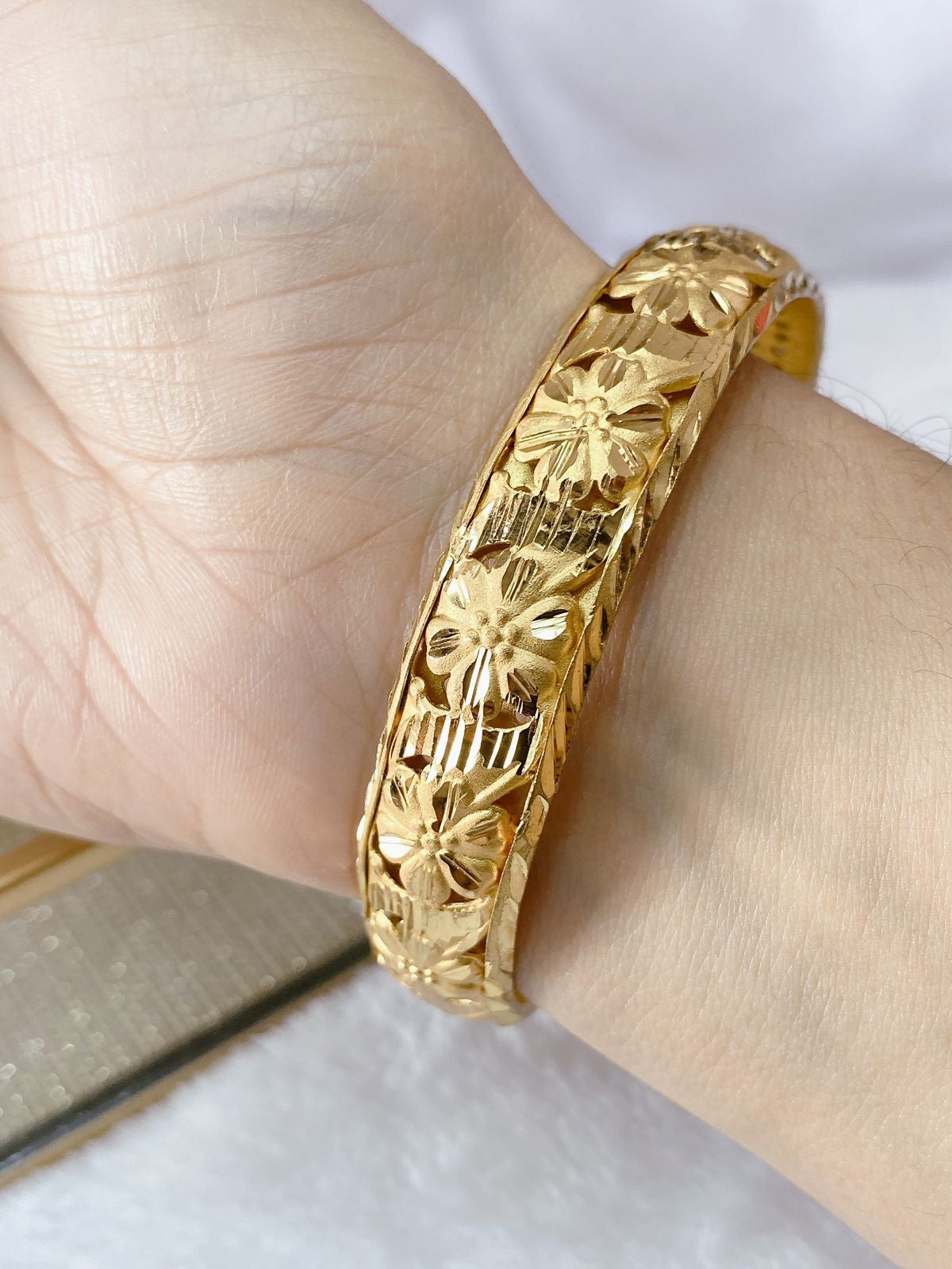 Pulsera de Chapa de Oro (7cm) COP1374-1