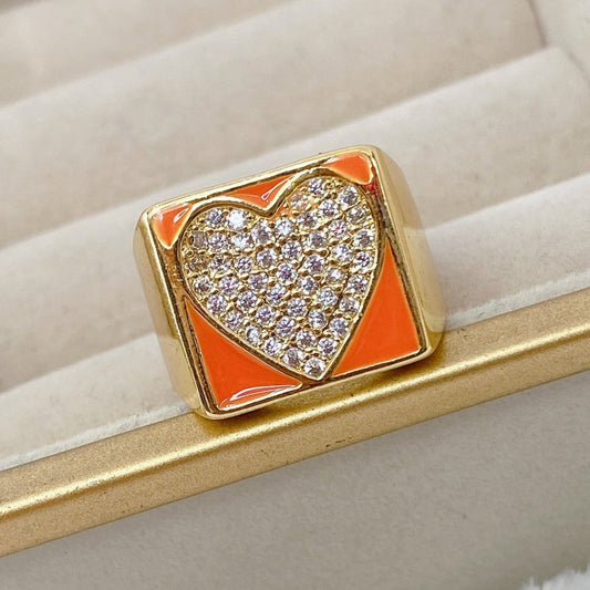 Anillo Chapa de Oro Ajustable ACO725-1
