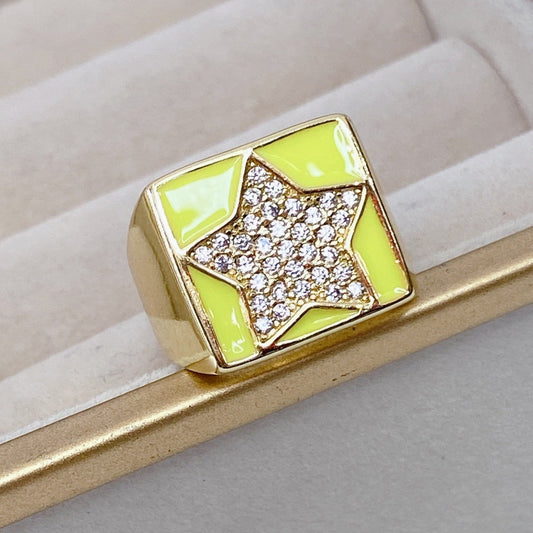 Anillo Chapa de Oro Ajustable ACO825-2