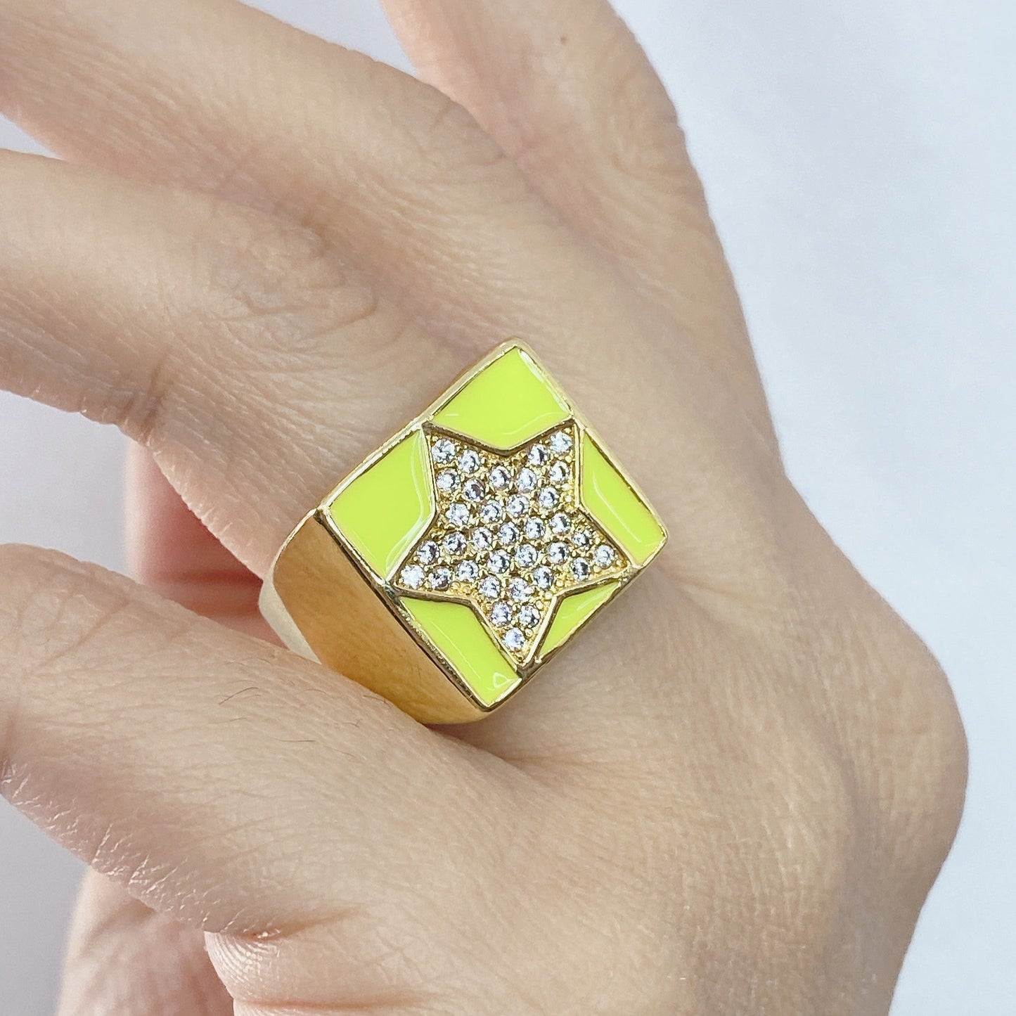 Anillo Chapa de Oro Ajustable ACO825-2