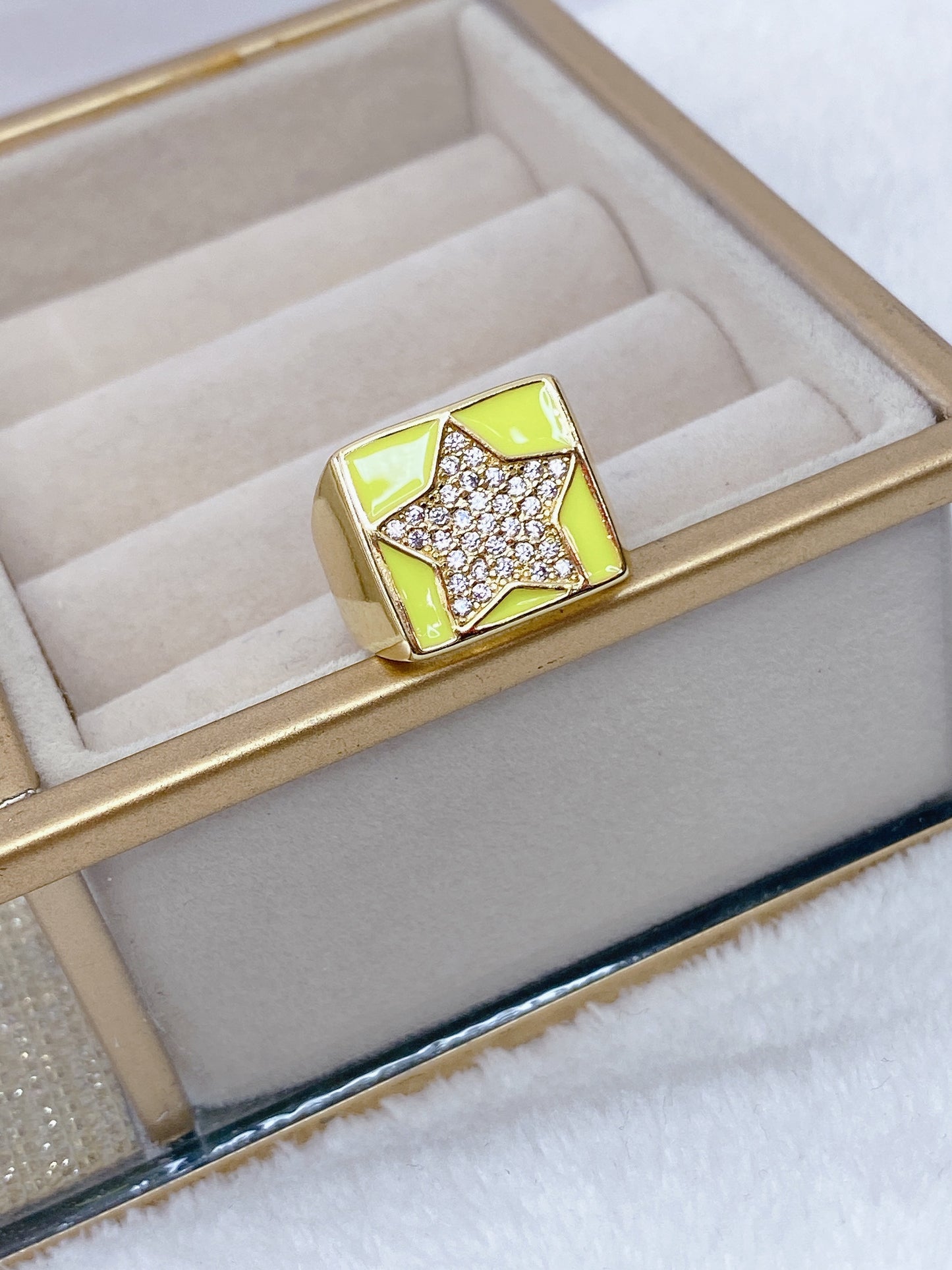Anillo Chapa de Oro Ajustable ACO825-2