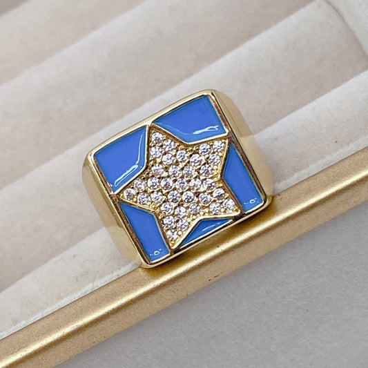 Anillo Chapa de Oro Ajustable ACO825-3