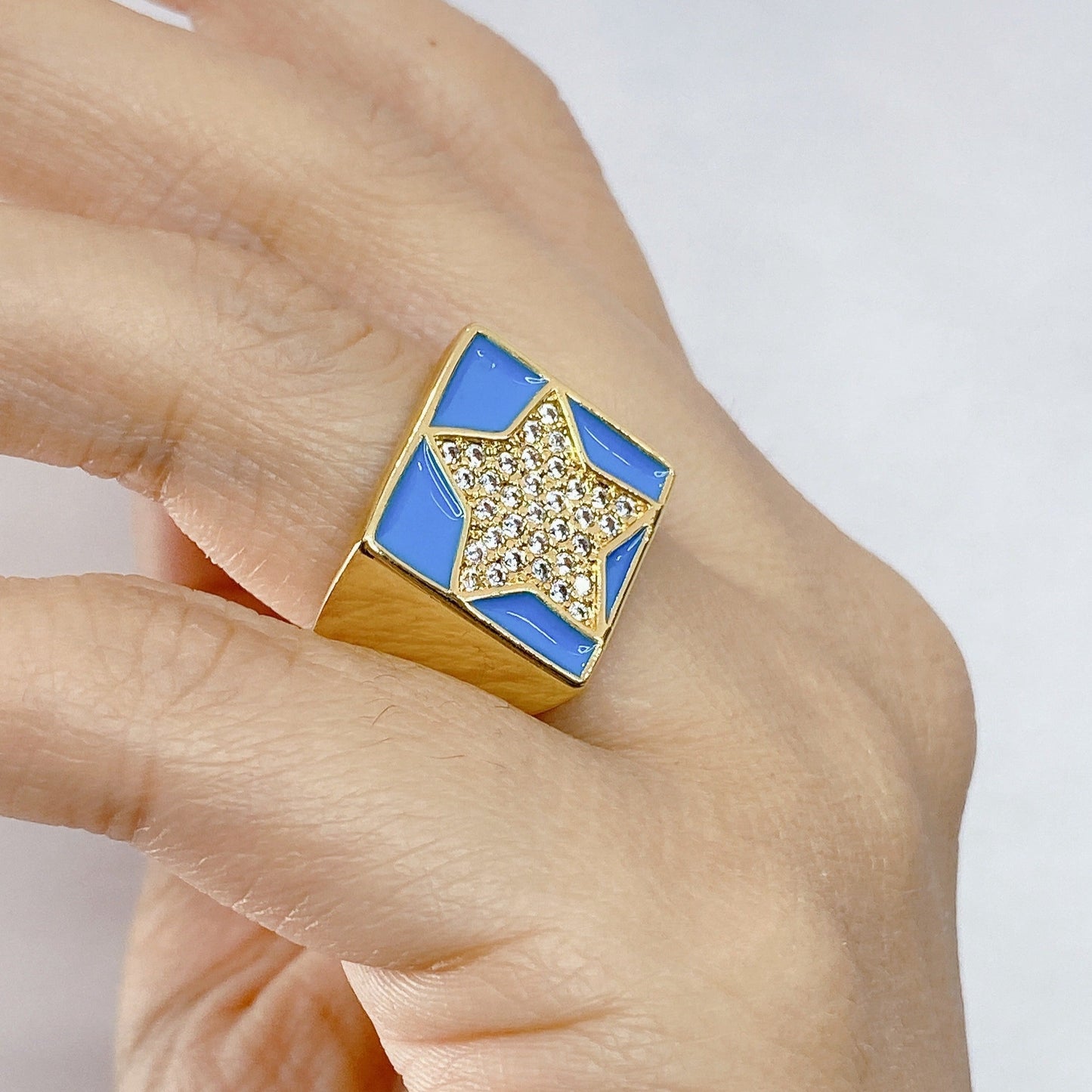 Anillo Chapa de Oro Ajustable ACO825-3