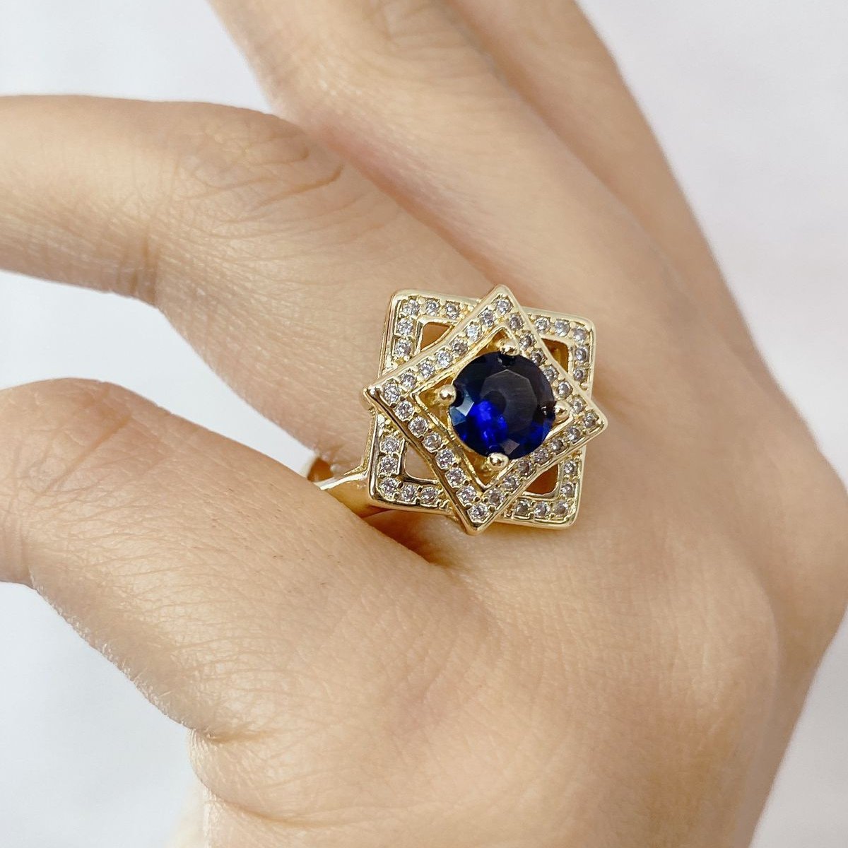 Anillo Chapa de Oro Ajustable ACO932-1