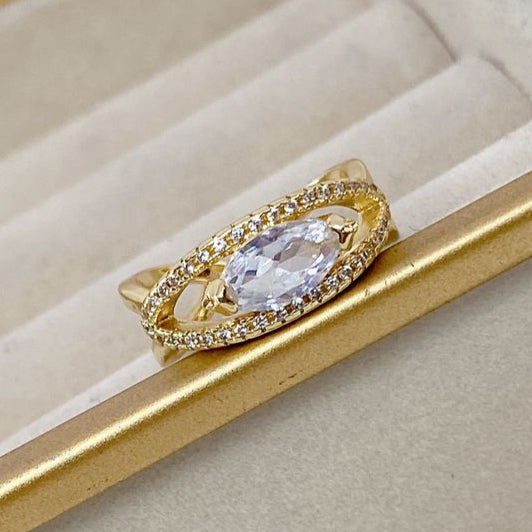 Anillo Chapa de Oro Ajustable ACO936-1