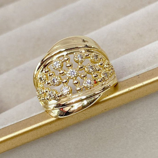 Anillo Chapa de Oro Ajustable ACO949-1