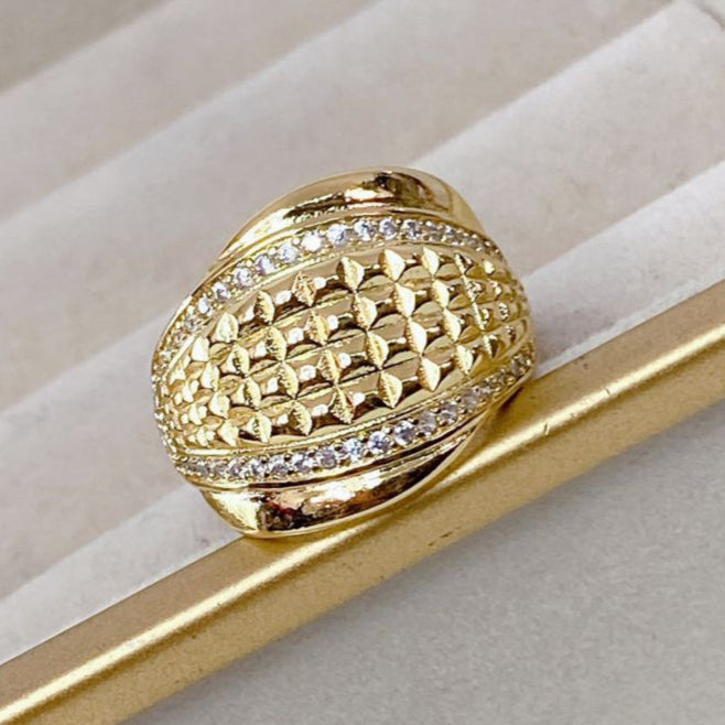 Anillo Chapa de Oro Ajustable ACO950-1