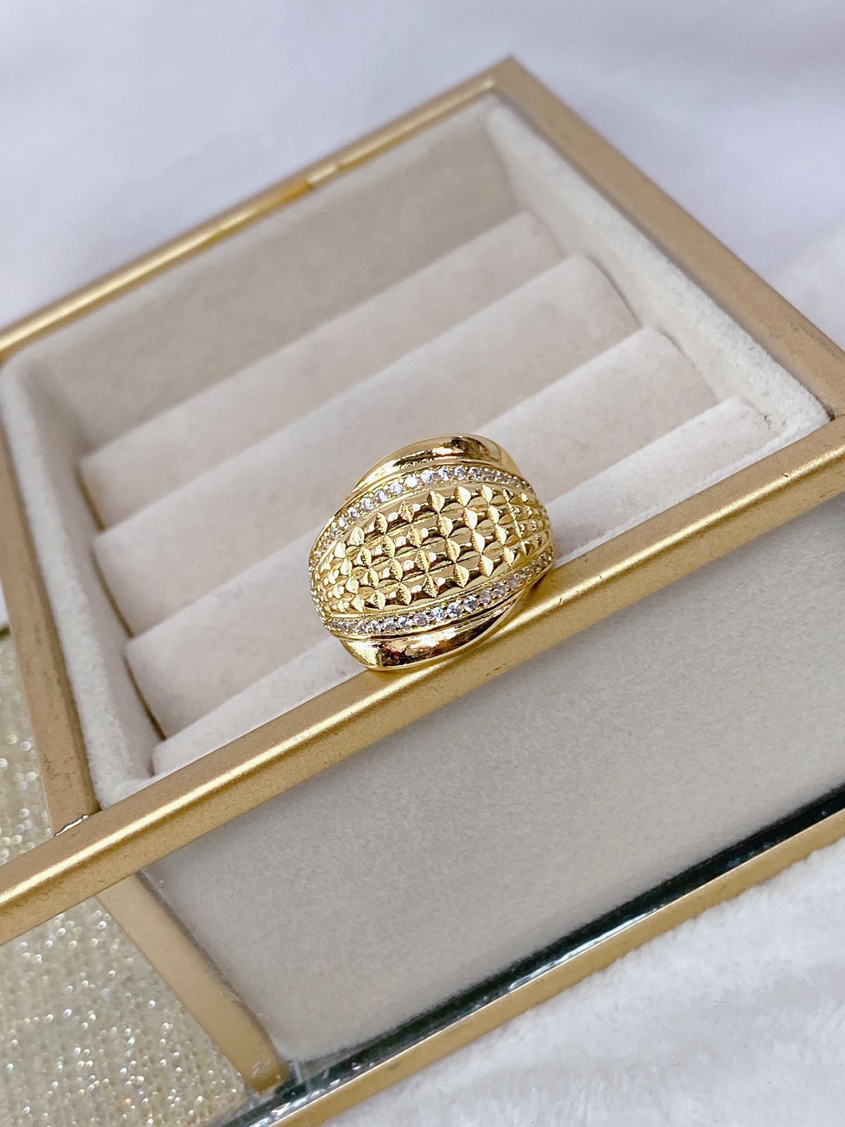 Anillo Chapa de Oro Ajustable ACO950-1
