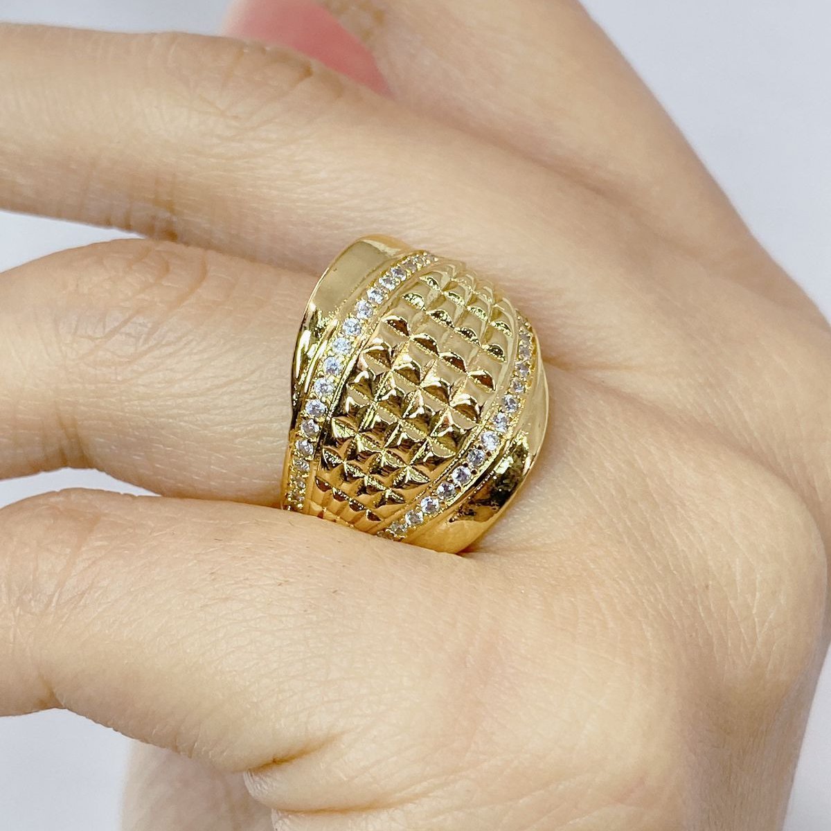 Anillo Chapa de Oro Ajustable ACO950-1