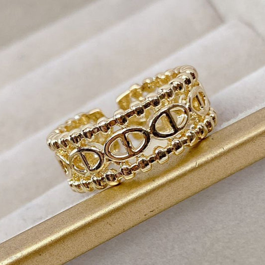 Anillo Chapa de Oro Ajustable ACO1208-1