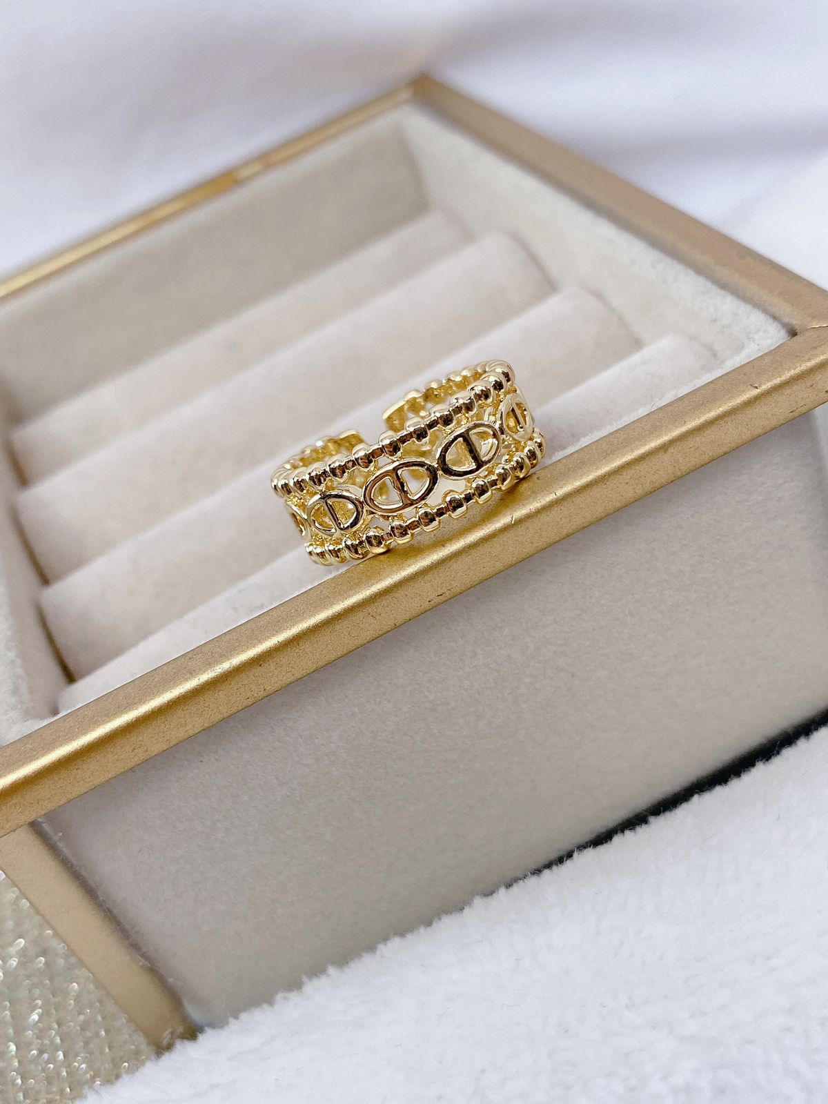 Anillo Chapa de Oro Ajustable ACO1208-1