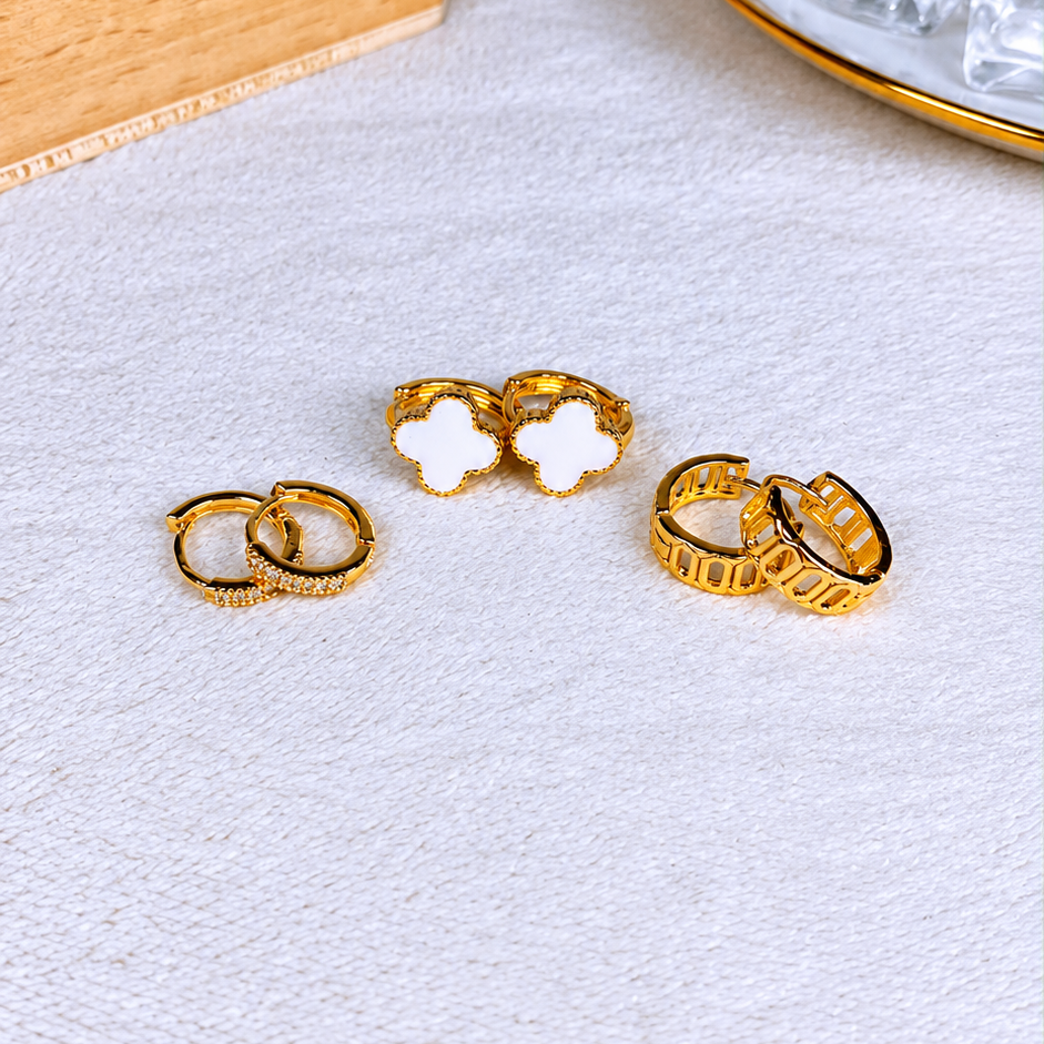 Set de Aretes de Oro Laminado COA2940-7