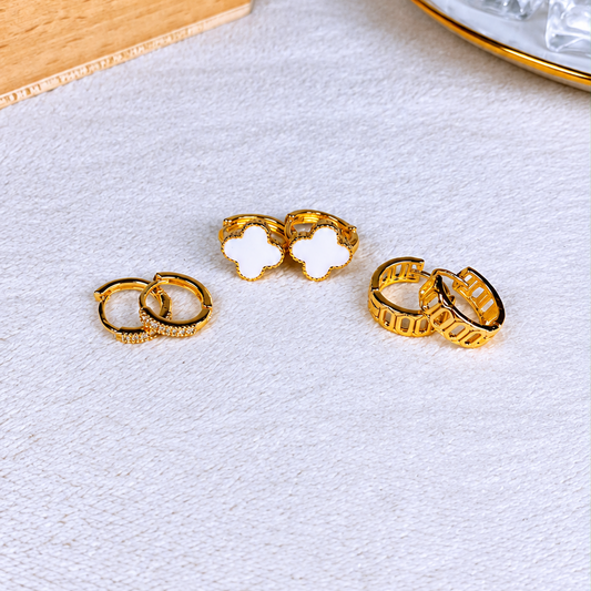 Set de Aretes de Oro Laminado COA2940-7