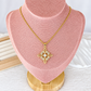 Collar de Acero Inoxidable con Dije de Chapa de Oro CAI3503-1