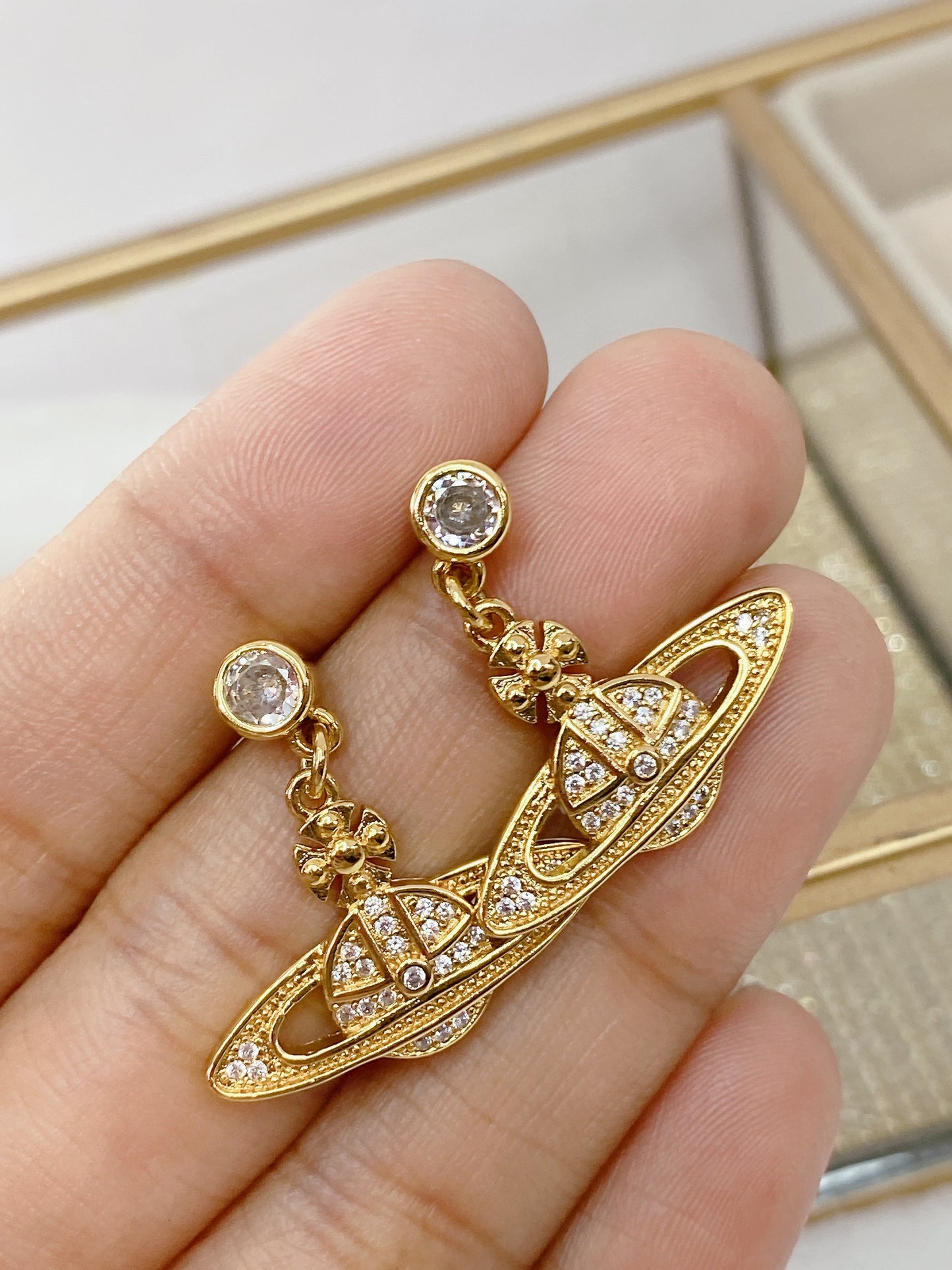 Arete Chapa de Oro COA1104-1