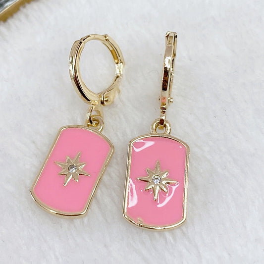 Arete Chapa de Oro COA1216-1