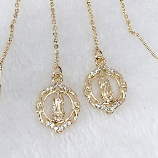 Arete de Chapa de Oro COA1232-12