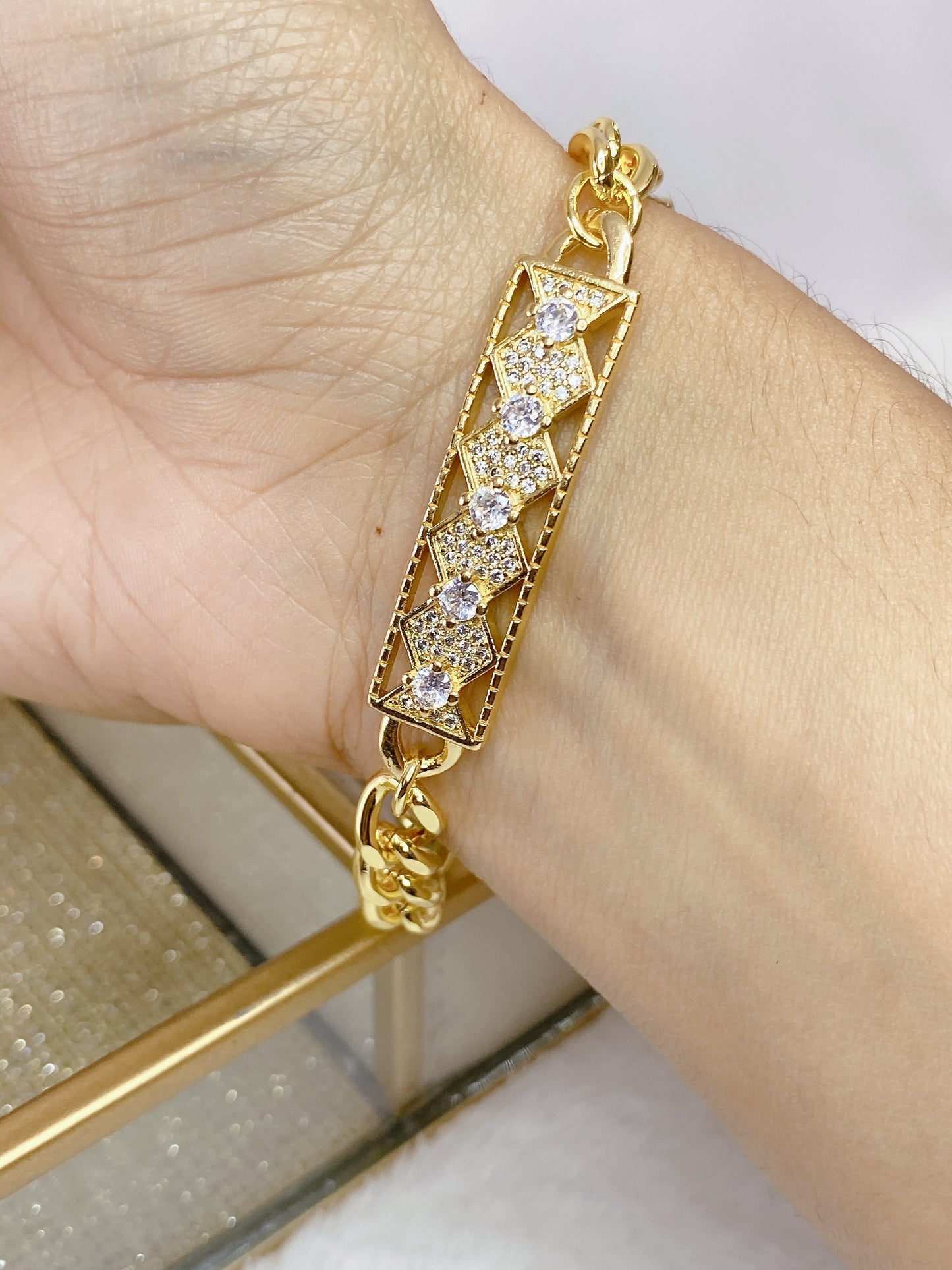Pulsera Chapa de Oro COP1005-1