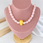 Collar de Acrilico y  Chapa de Oro CC2596-2
