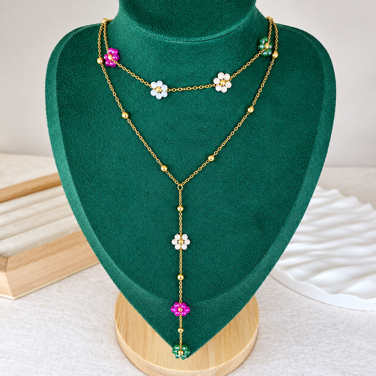 Collar Doble de Acero Inoxidable CAI3507-1