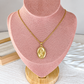 Collar de Acero Inoxidable y Dije de Chapa de Oro CAI3519-1