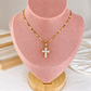 Collar de Acero Inoxidable y Dije de Chapa de Oro CAI3533-1