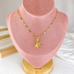Collar de Acero Inoxidable y Dije de Chapa de Oro CAI3538-1