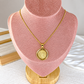 Collar de Chapa y Dije Giratorio de Oro CC2608-1