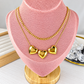 Collar Doble de Acero Inoxidable CAI3369-1