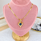 Collar de Acero Inoxidable y Dije de Chapa de Oro CAI3127-6