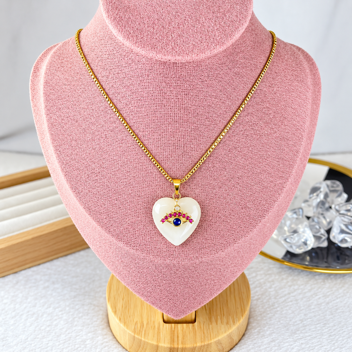 Collar de Acero Inoxidable y Resina CAI3324-1