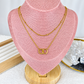 Collar Doble de Acero Inoxidable CAI3072-1