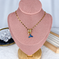 Collar de Acero Inoxidable con Dije de Chapa de Oro CAI3493-2