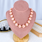 Collar de Acrilico y  Chapa de Oro CC2594-1
