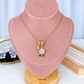 Collar de Acero Inoxidable con Dije de Chapa de Oro CAI3491-1