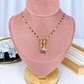 Collar de Acero Inoxidable con Dije de Chapa de Oro CAI3493-1