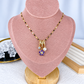 Collar de Acero Inoxidable con Dije de Chapa de Oro CAI3490-1