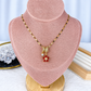 Collar de Acero Inoxidable con Dije de Chapa de Oro CAI3490-2