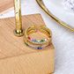 Set de Anillos de Chapa de Oro Ajustable ACO1748-1