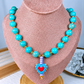 Collar de Acrilico y Chapa de Oro CC2615-6