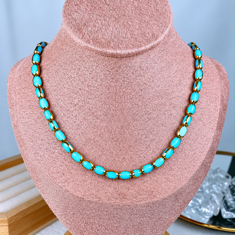 Collar de Acero Inoxidable y Cristal CAI3546-2